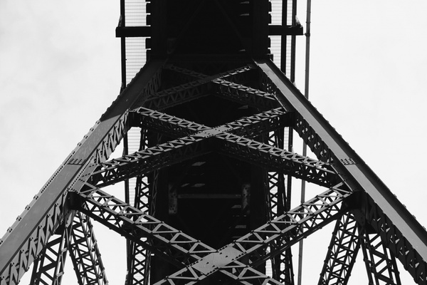 bridge iron lattice line metal silhouette steel