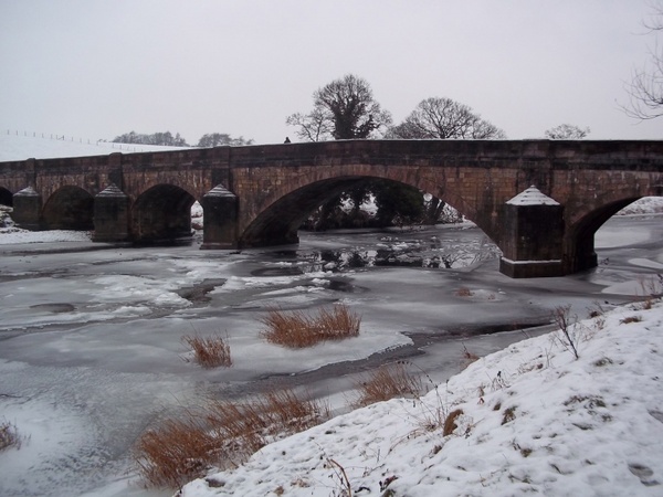 bridge river snow 