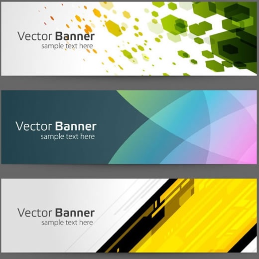 technology banner templates modern colorful dynamic abstract