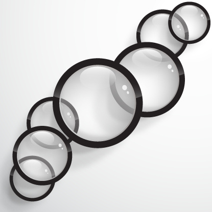 bright glass circle design background vector