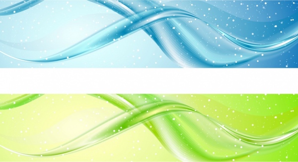 bright glossy curves background blue and green design