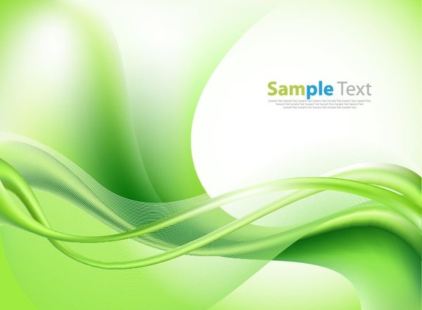 bright green vector waves abstract background illustration