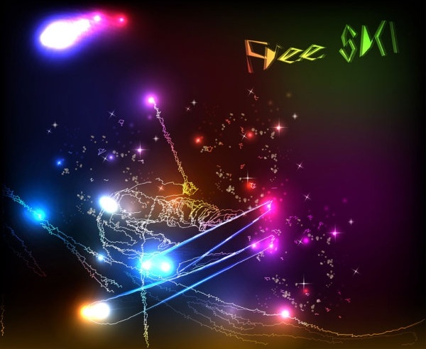 bright neon effects 01 vector