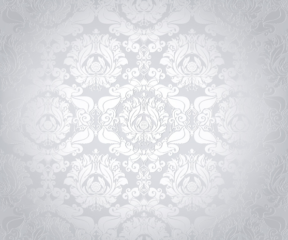 bright white floral vector backgrounds set 