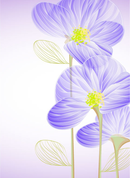 bright with flowers free vector
