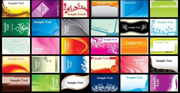 business cards templates collection brilliant abstract themes