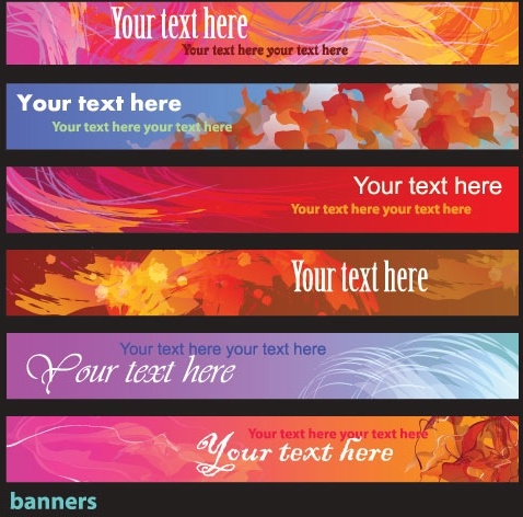 brilliant dynamic banners 07 vector