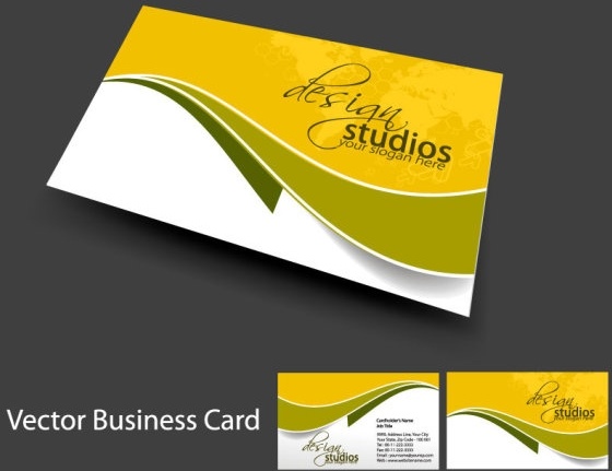 brilliant dynamic business card template 05 vector 