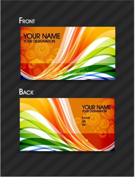 brilliant dynamic pattern cards 01 vector