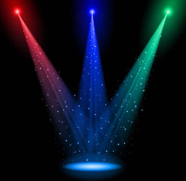 Brilliant stage lighting vector backgrounds