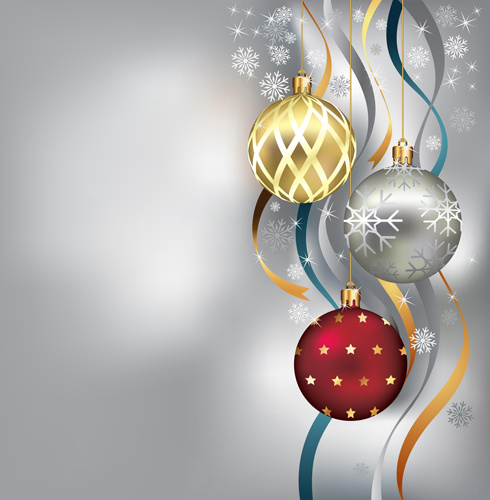 brilliant xmas balls ornaments design vector set 