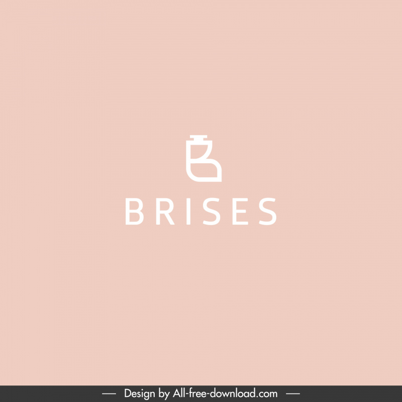 brises logotype flat stylized texts classic design