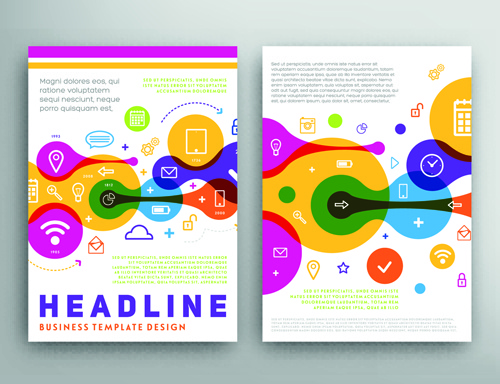 brochure and flyer two cover design vector