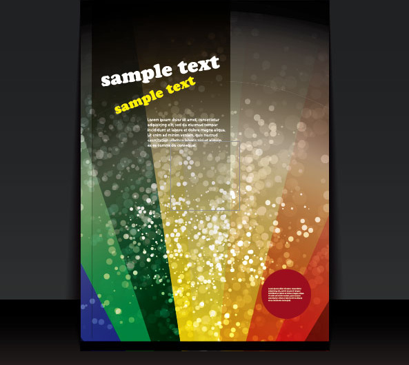 brochure cover design elements vector graphic set