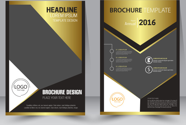 brochure design template with modern style background