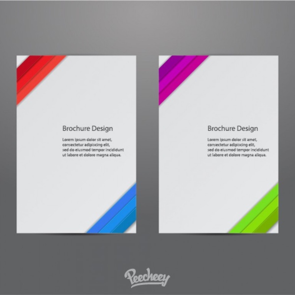 brochure design with colorful elements