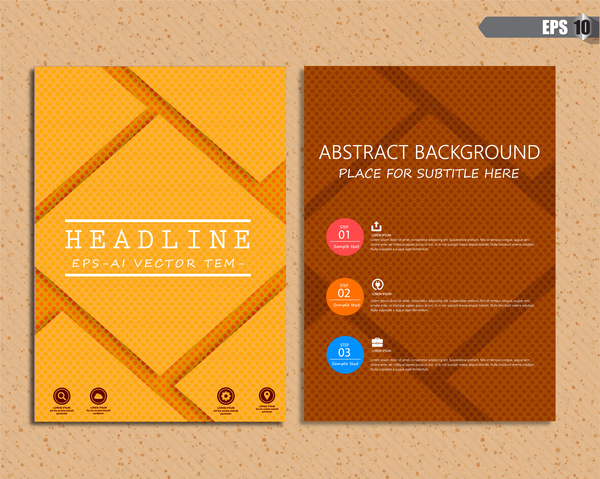 brochure design with dark abstract background