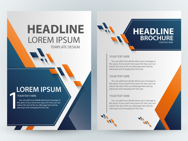 brochure template design with abstract modern style