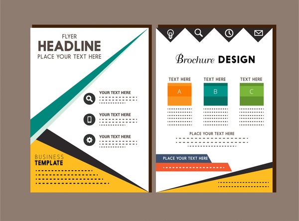 brochure template design with bright modern style