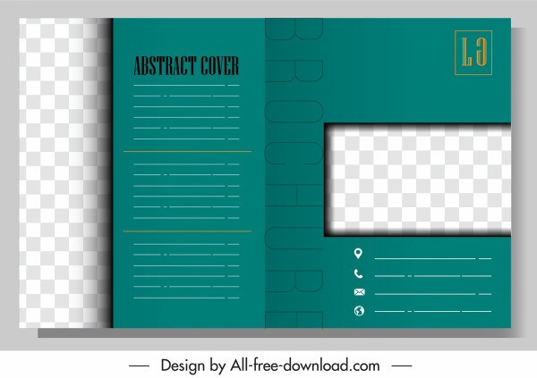 brochure template modern checkered plain decor