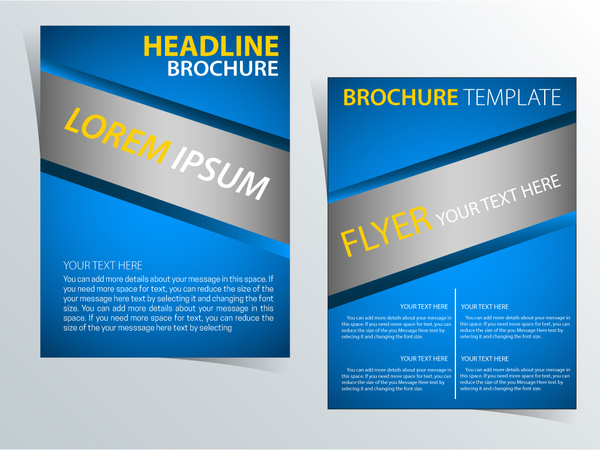 brochure template vector illustration with diagonal style