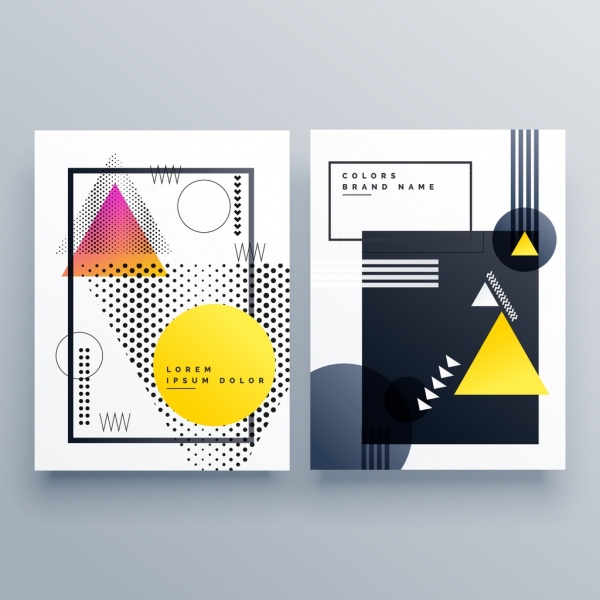 brochure templates modern geometric decor