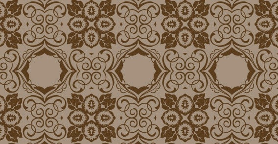 Brown seamless floral wallpaper