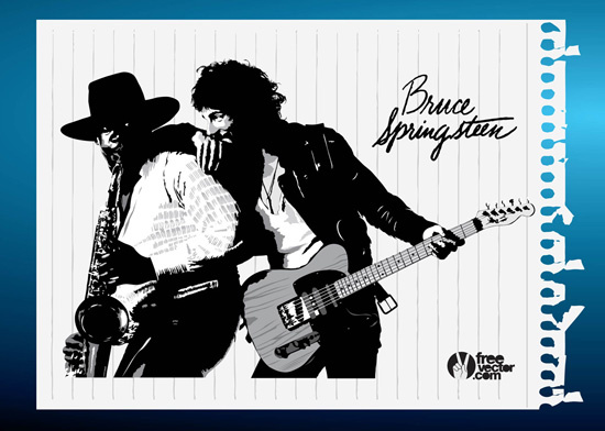 bruce springsteen vector 