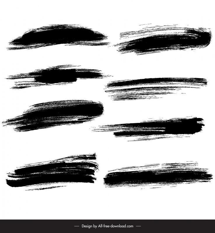 brush design elements classical abstract horizontal 