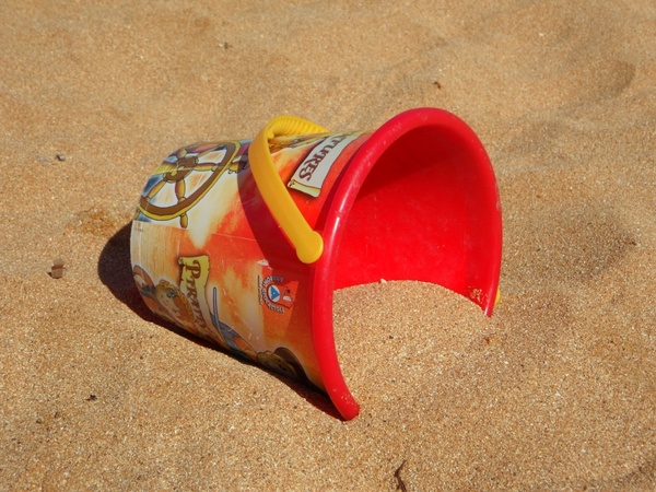 bucket beach sand