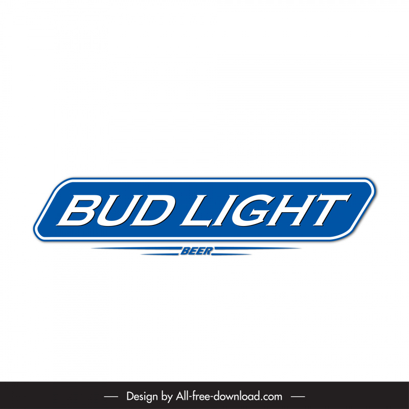 bud light beer logotype elegant texts tag decor