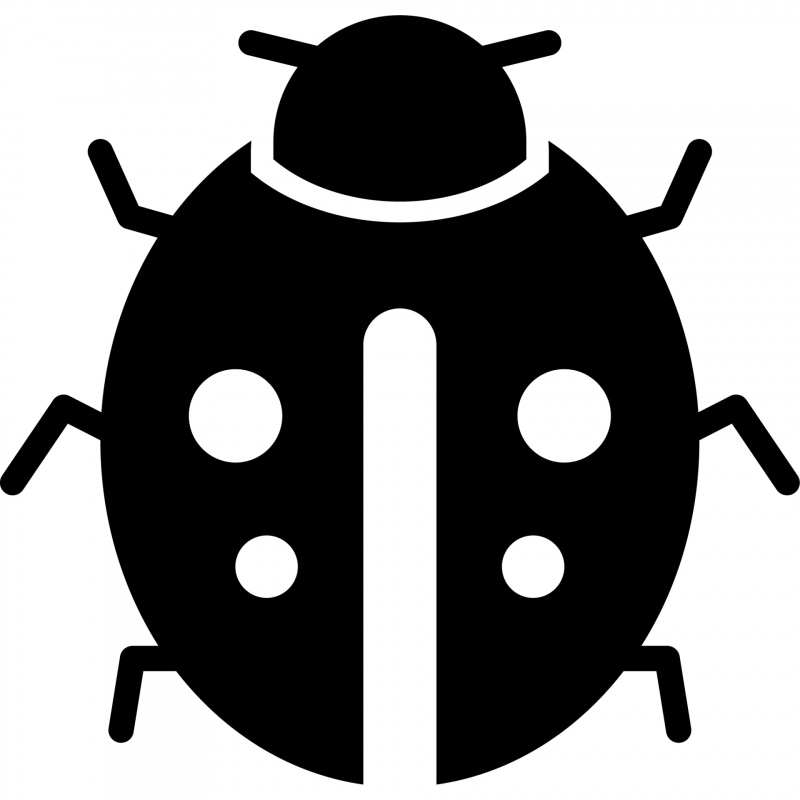bug  icon flat flat silhouette symmetry sketch
