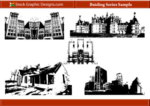 building series silhouettes photoshop brush
