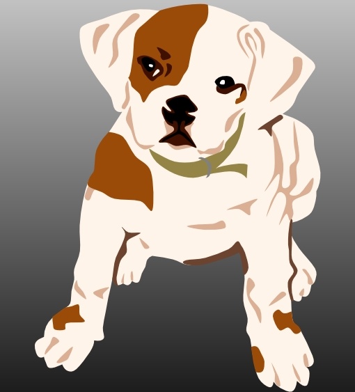 Bulldog Puppy clip art
