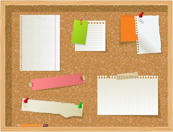 notepaper board background colorful modern design