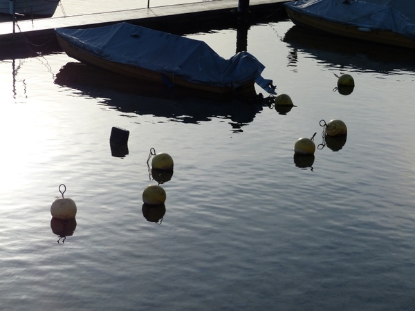 buoys river boats