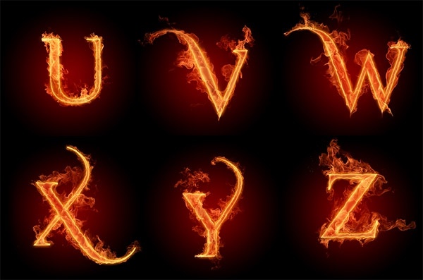 burning the letters of the alphabet picture uz