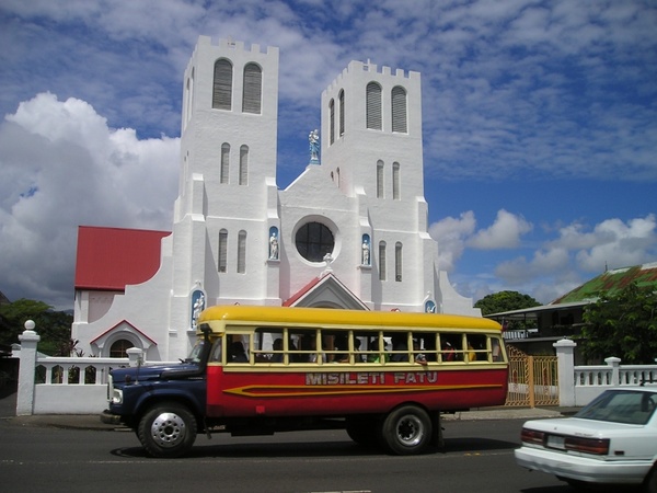 bus church samoa