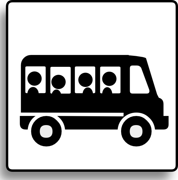 Bus Icon For Use With Signs Or Buttons clip art
