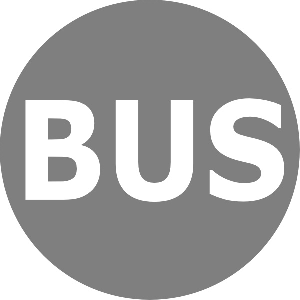 Bus Logo Grau clip art