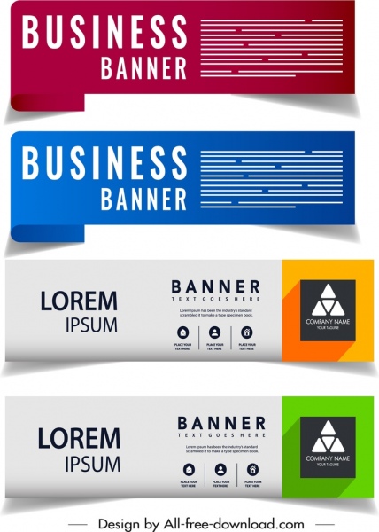 business banner templates modern horizontal design