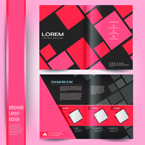business brochure cover layout design vector
