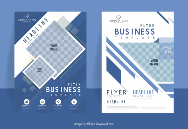 business brochure template elegant geometric checkered decor
