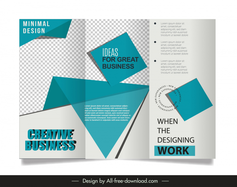 business brochure template modern 3d checkered geometry 