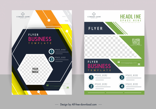 business brochure templates bright colorful modern geometric decor