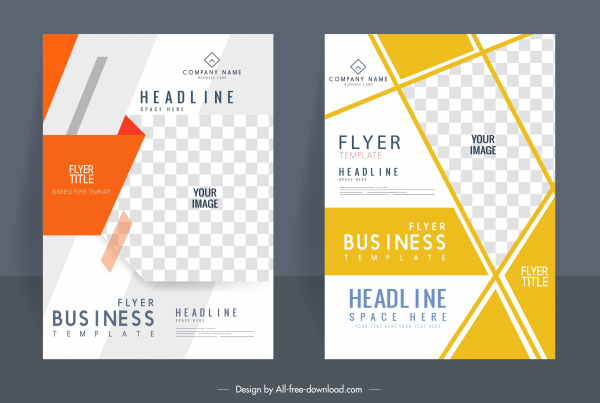 business brochure templates bright elegant modern checkered decor 