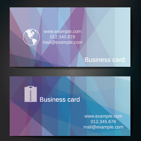 business card abstract shape vector template 