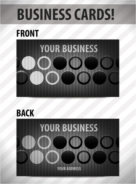 business card template 02 vector