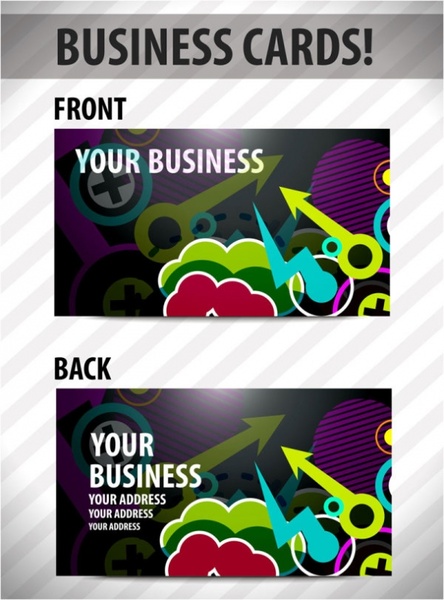 business card template 03 vector