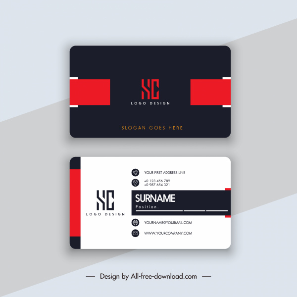 business card templates modern contrast elegance design